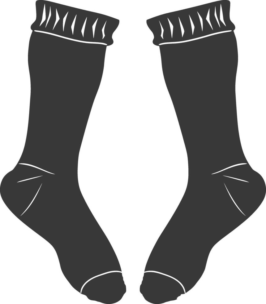 silhouette stockings black color only vector