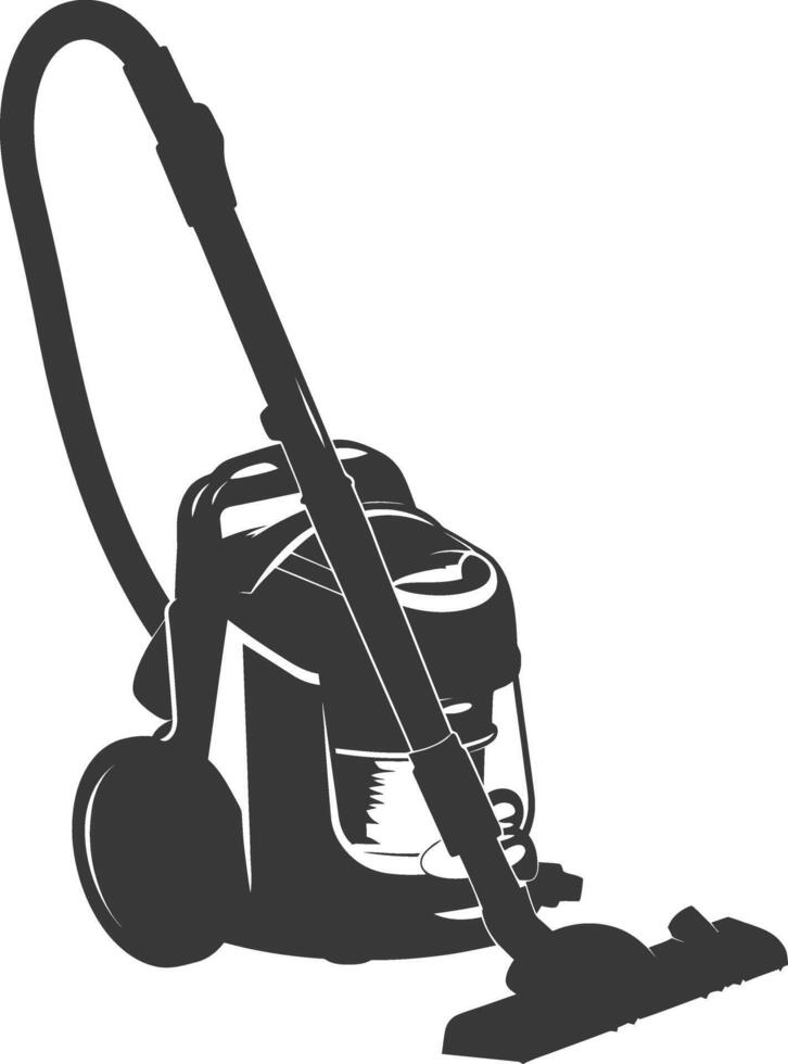 silhouette vacuum cleaner black color only vector