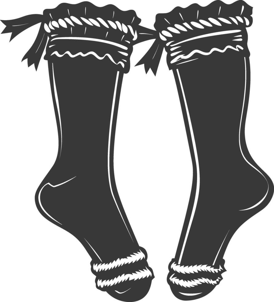 silhouette stockings black color only vector