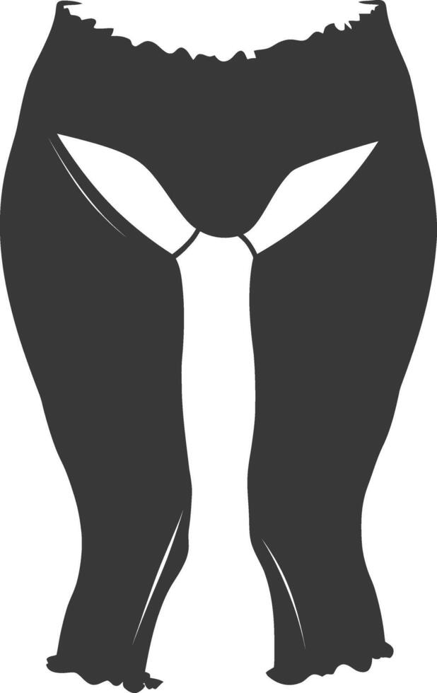 silhouette stockings black color only vector