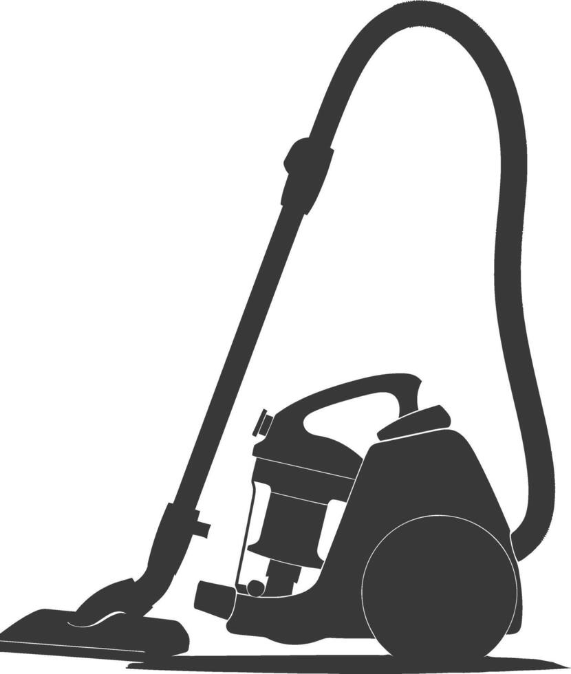 silhouette vacuum cleaner black color only vector