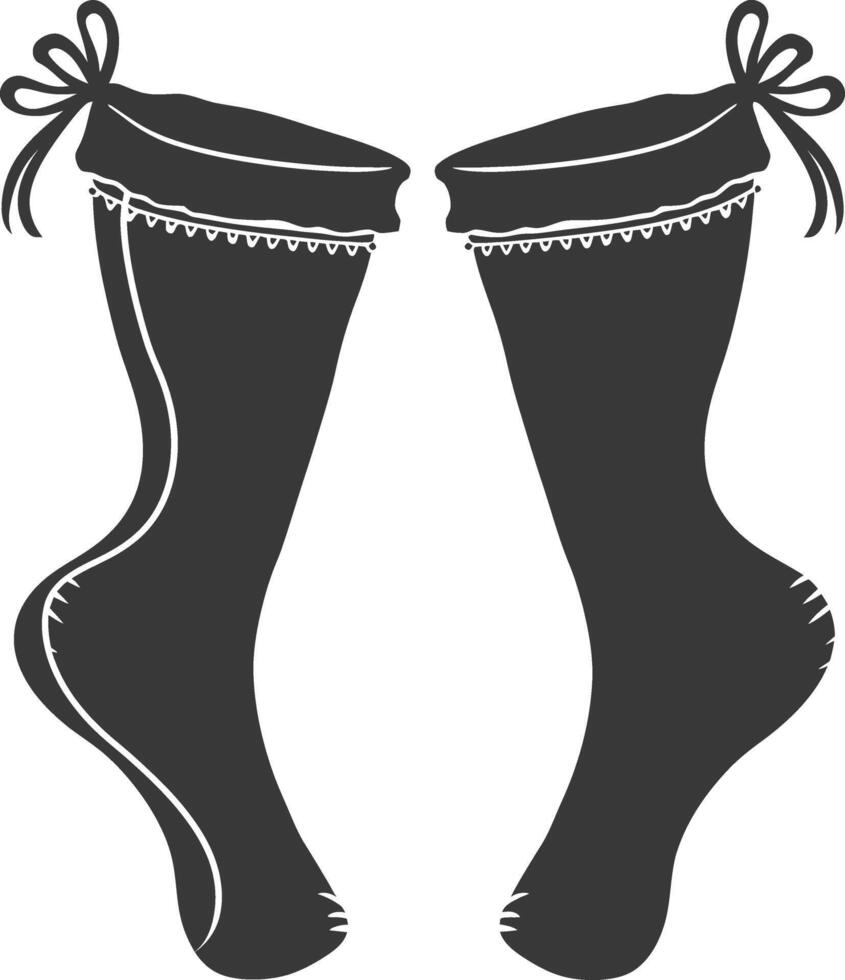 silhouette stockings black color only vector