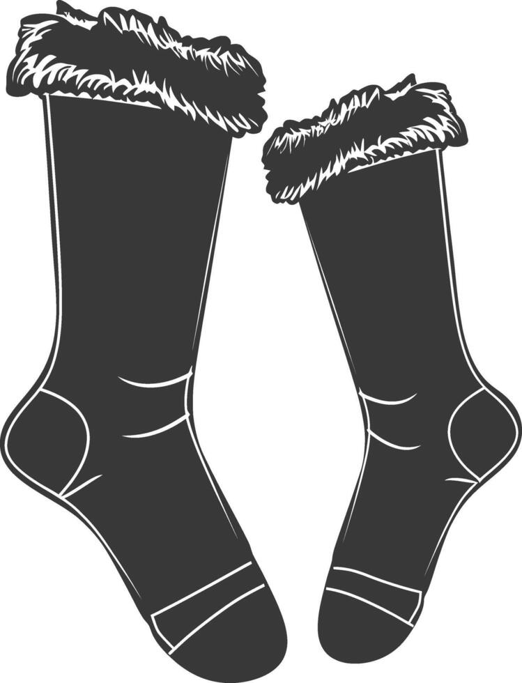 silhouette stockings black color only vector