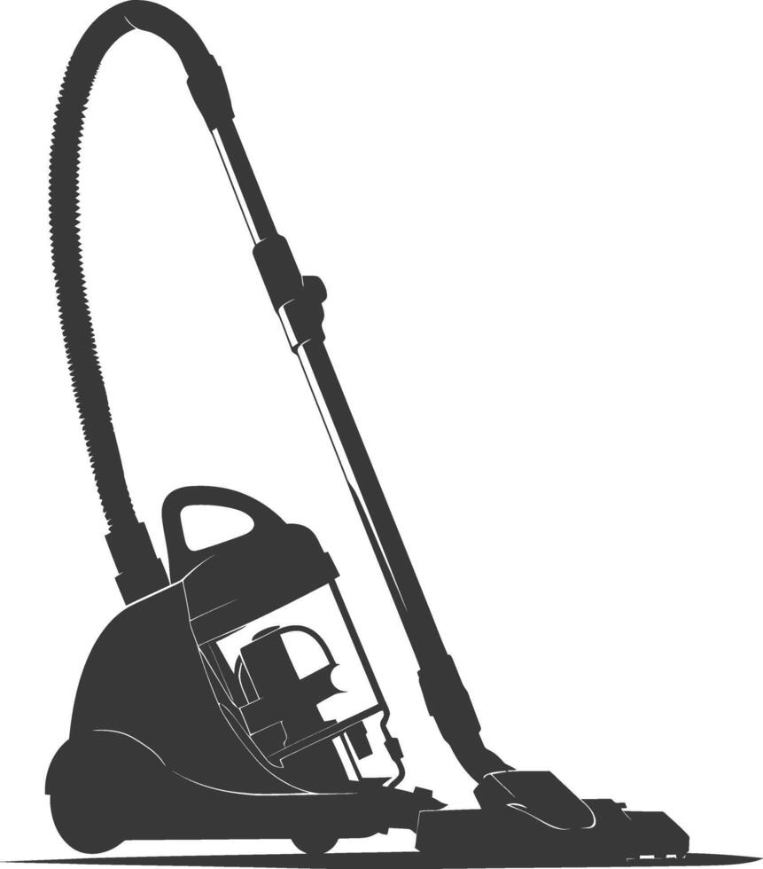silhouette vacuum cleaner black color only vector