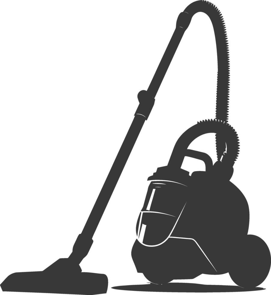 silhouette vacuum cleaner black color only vector