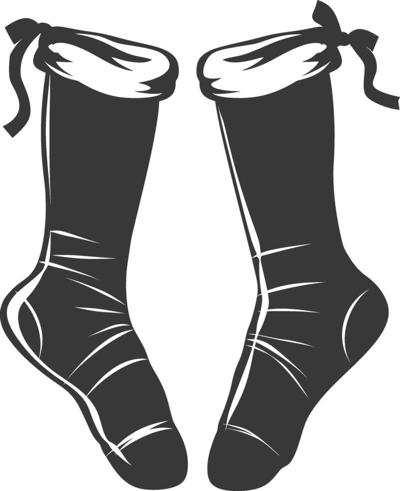 silhouette stockings black color only vector