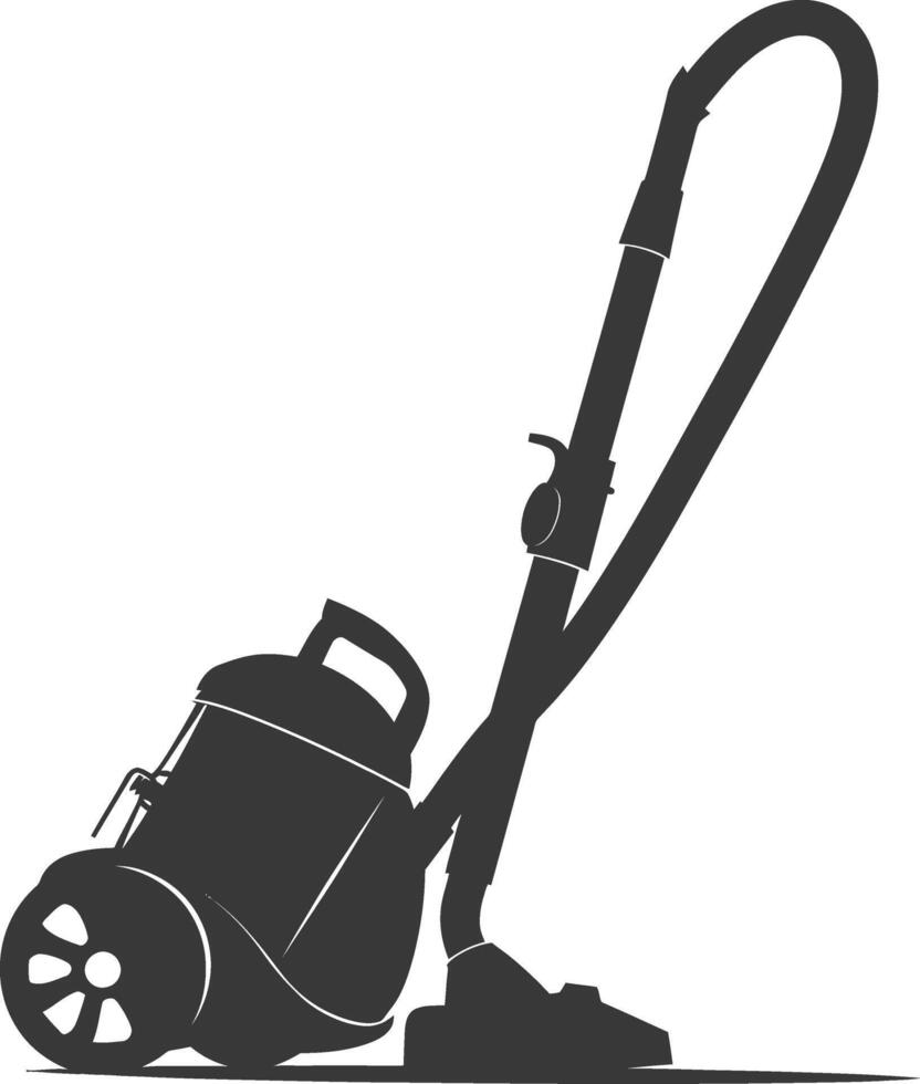 silhouette vacuum cleaner black color only vector