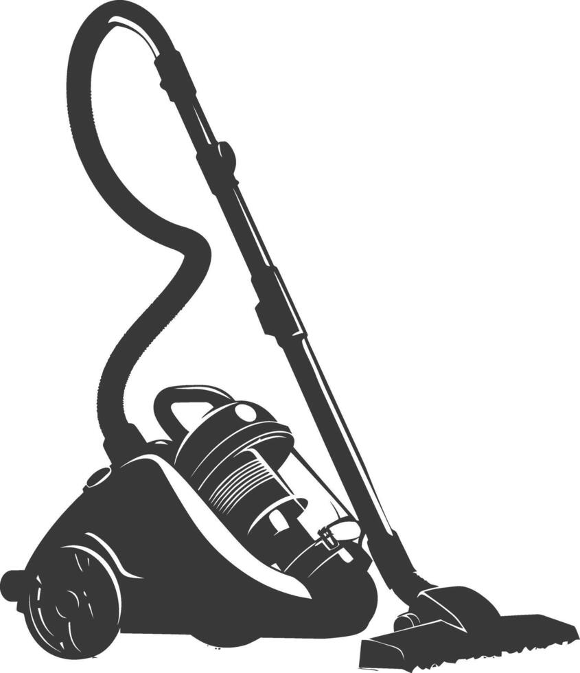 silhouette vacuum cleaner black color only vector