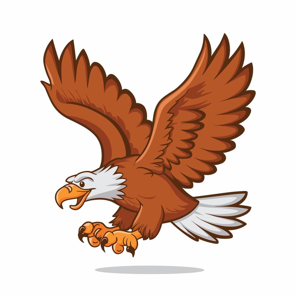 Eagle bird isolated flat illustration vector