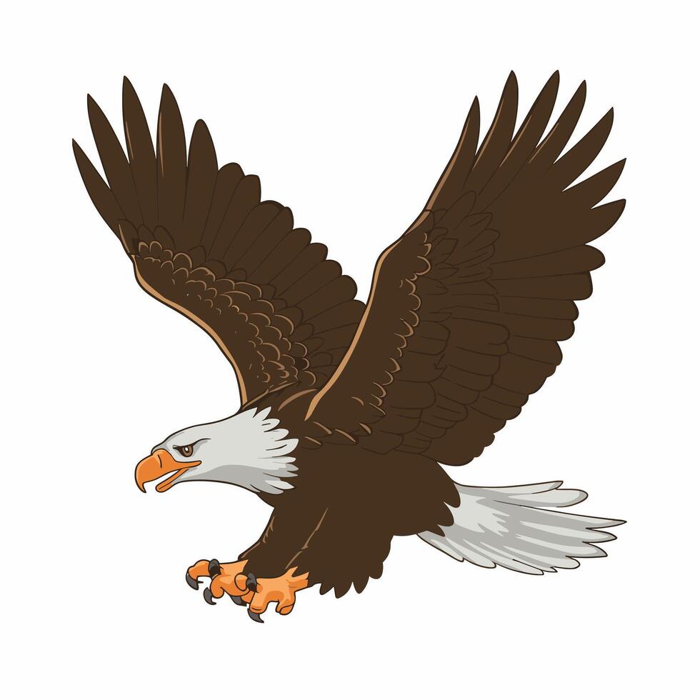 Eagle bird isolated flat illustration vector