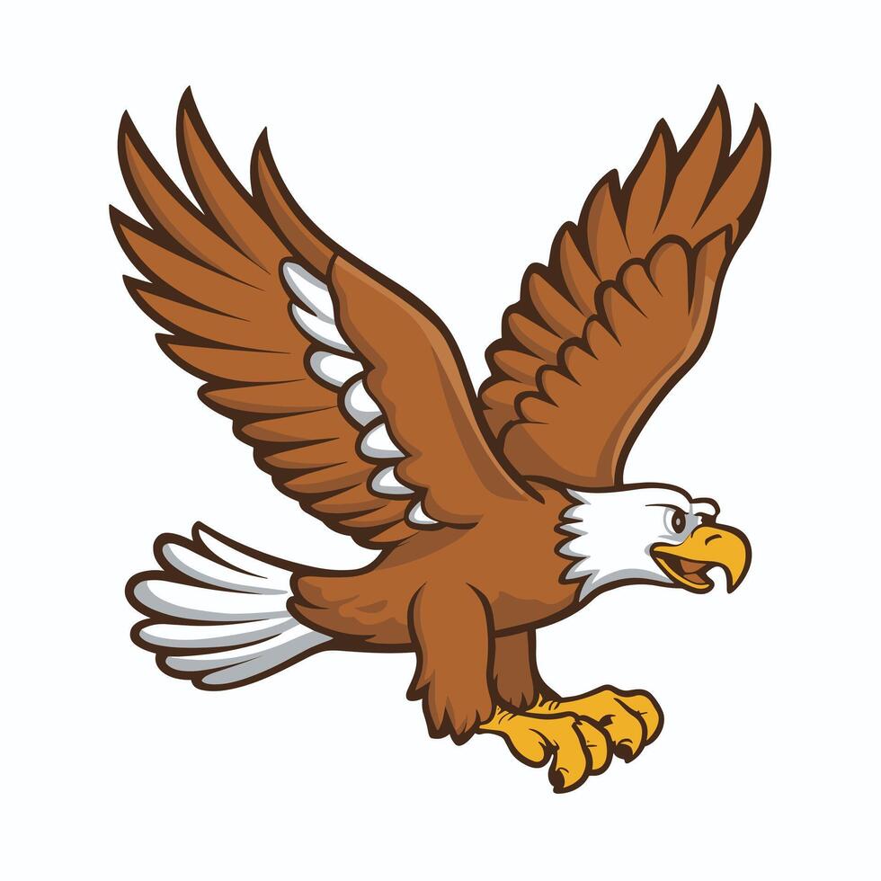 Eagle bird isolated flat illustration vector