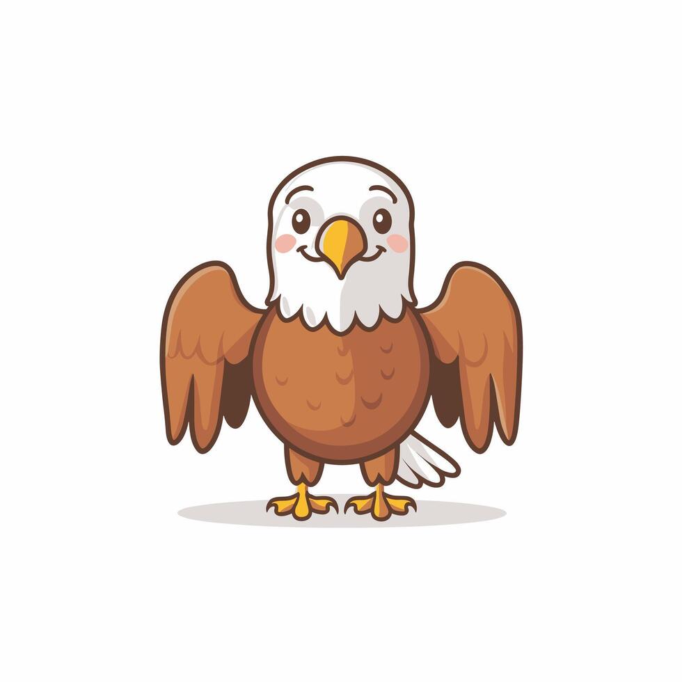 Eagle bird isolated flat illustration vector