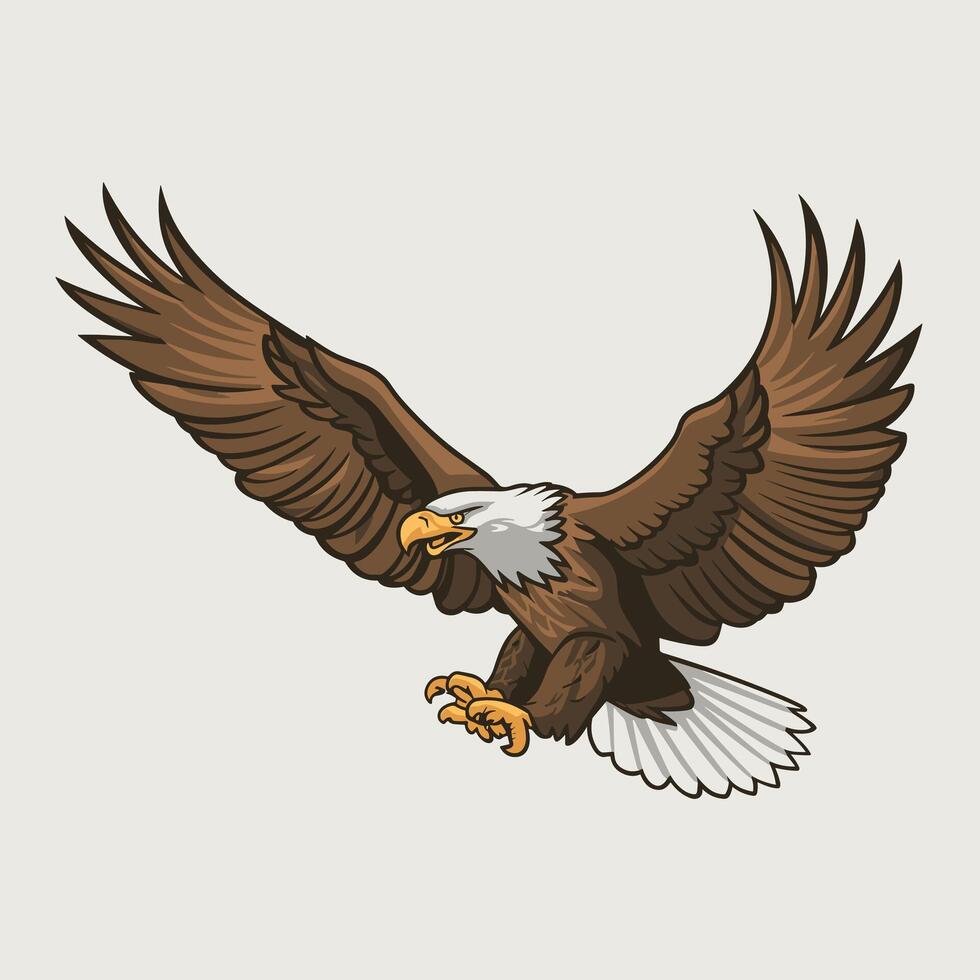 Eagle bird isolated flat illustration vector