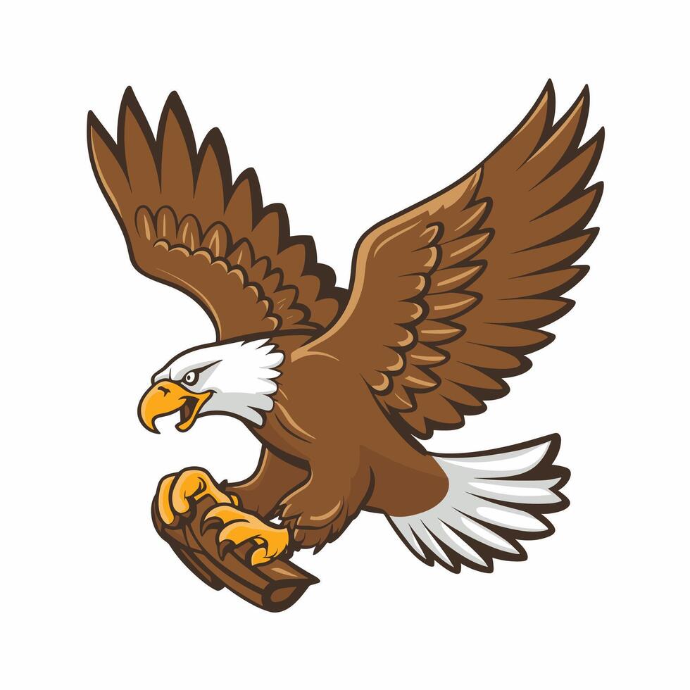 Eagle bird isolated flat illustration vector