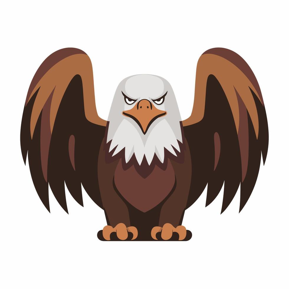 Eagle bird isolated flat illustration vector