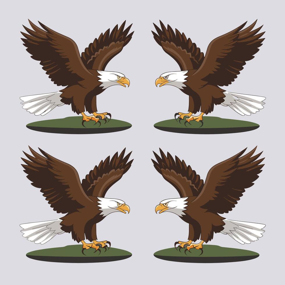 Eagle bird isolated flat illustration vector