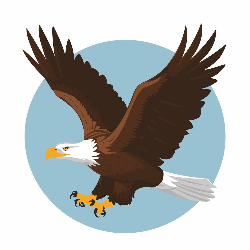 Eagle bird isolated flat illustration vector