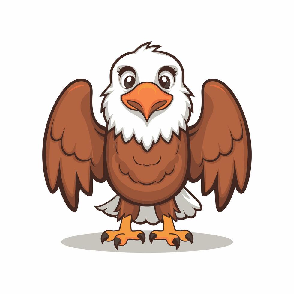Eagle bird isolated flat illustration vector