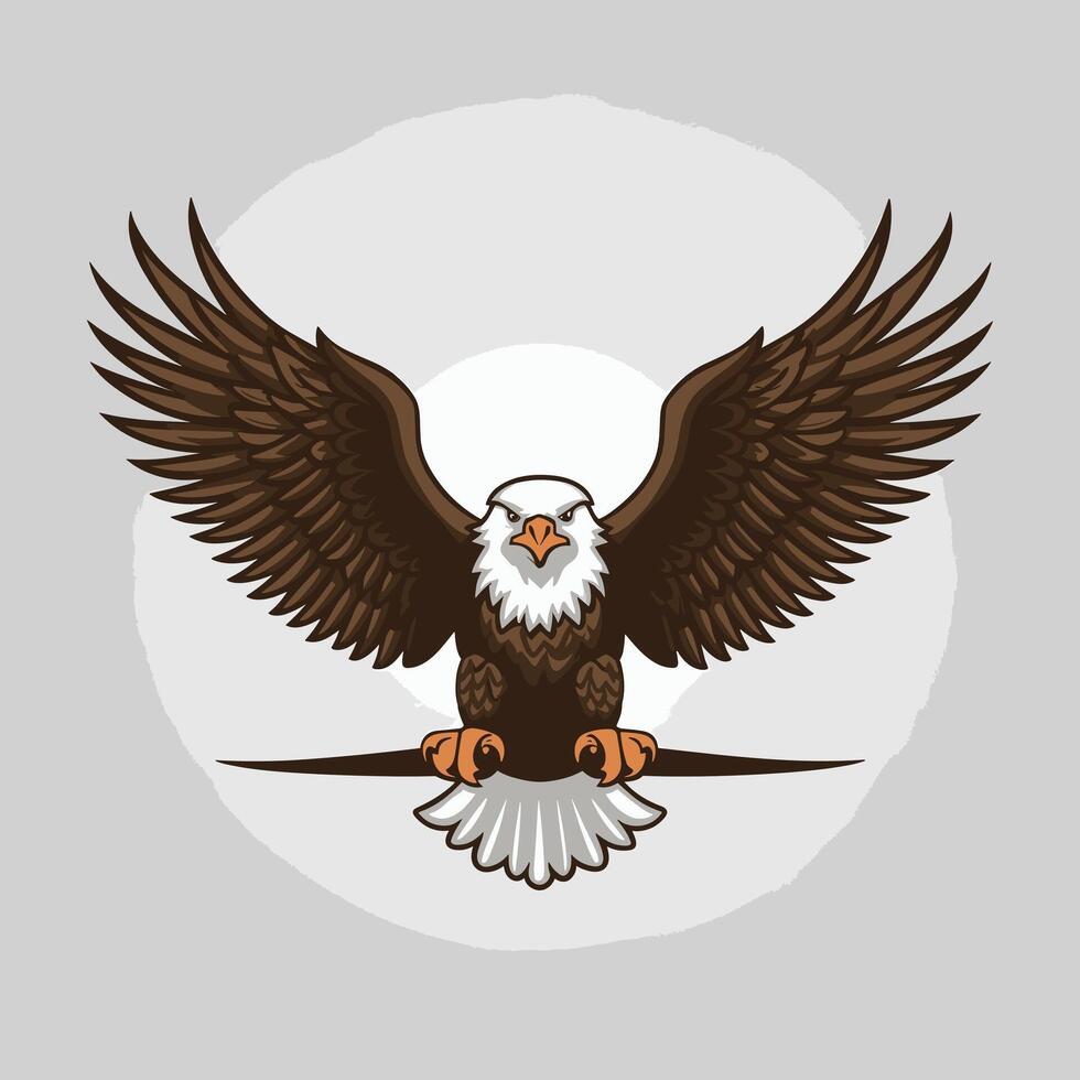 Eagle bird isolated flat illustration vector