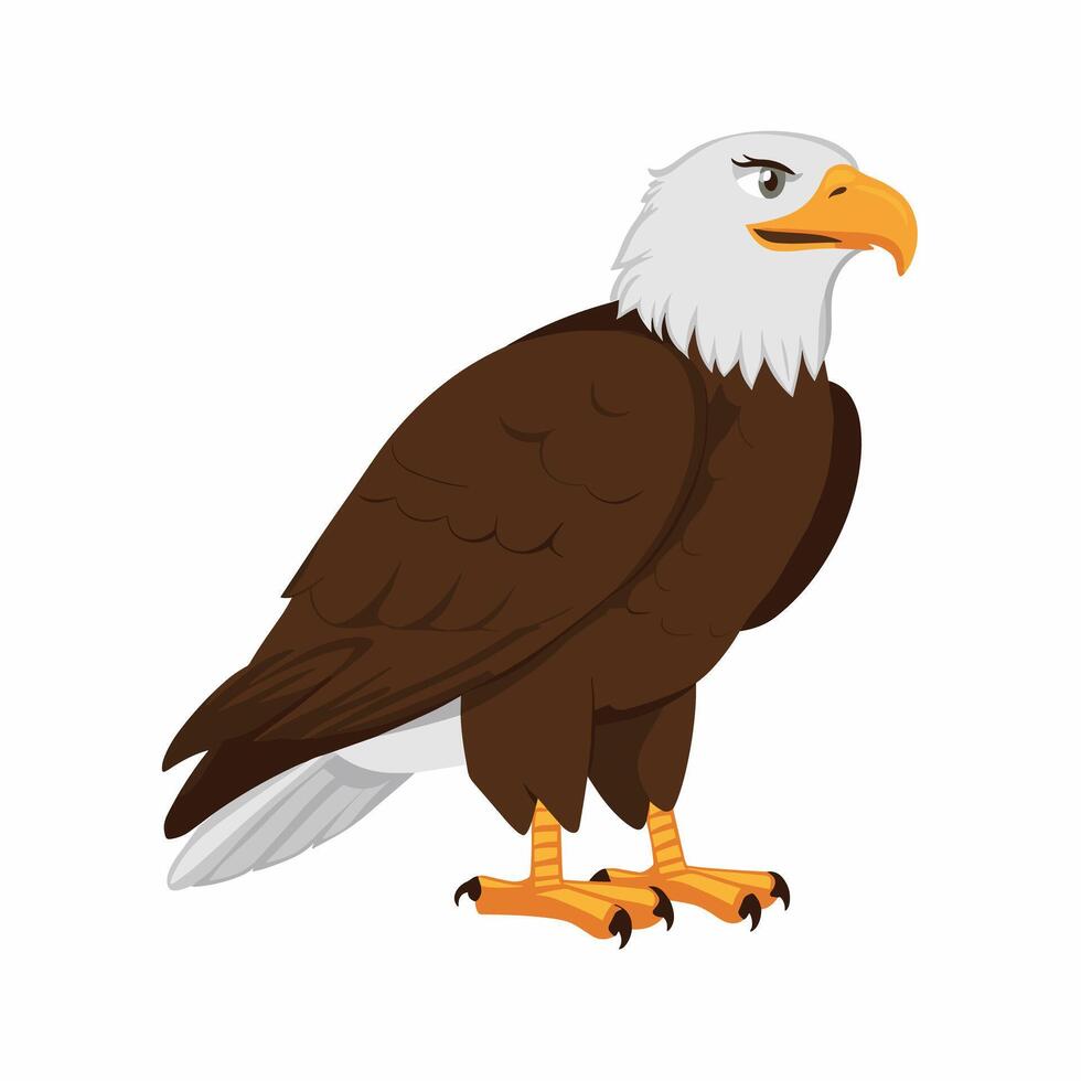 Eagle bird isolated flat illustration vector