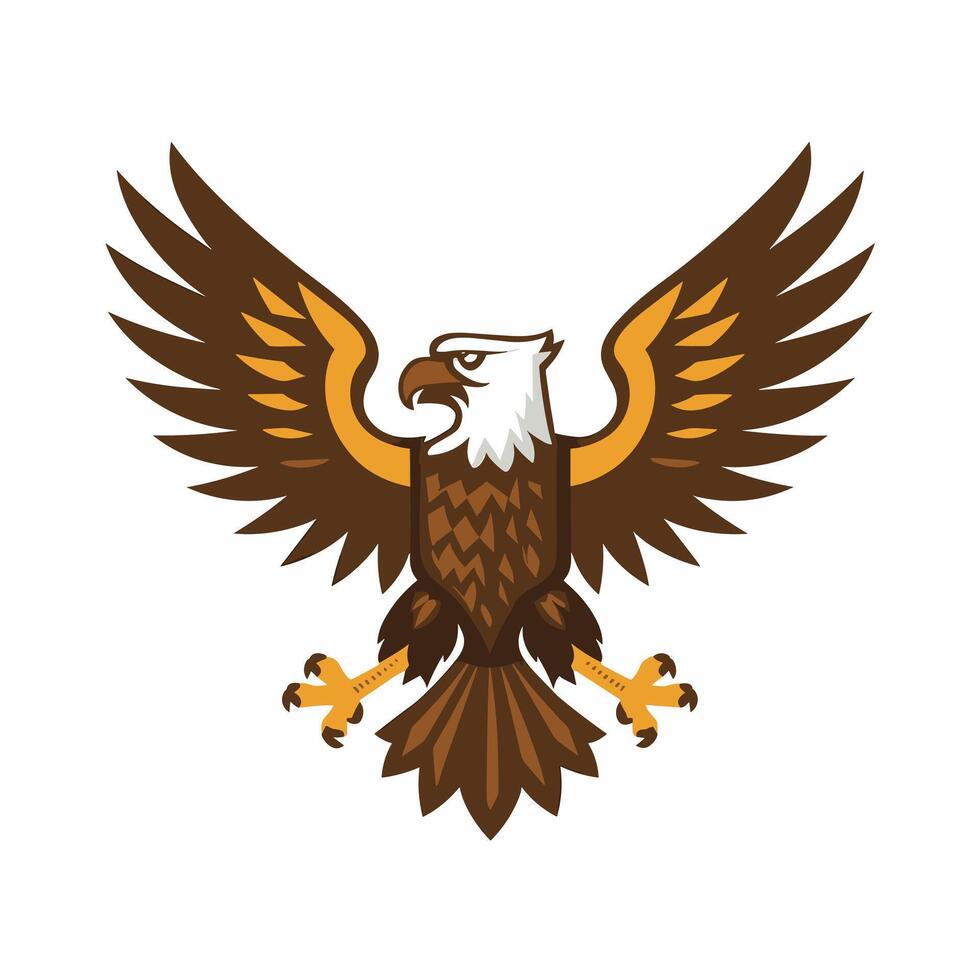 Eagle bird isolated flat illustration vector