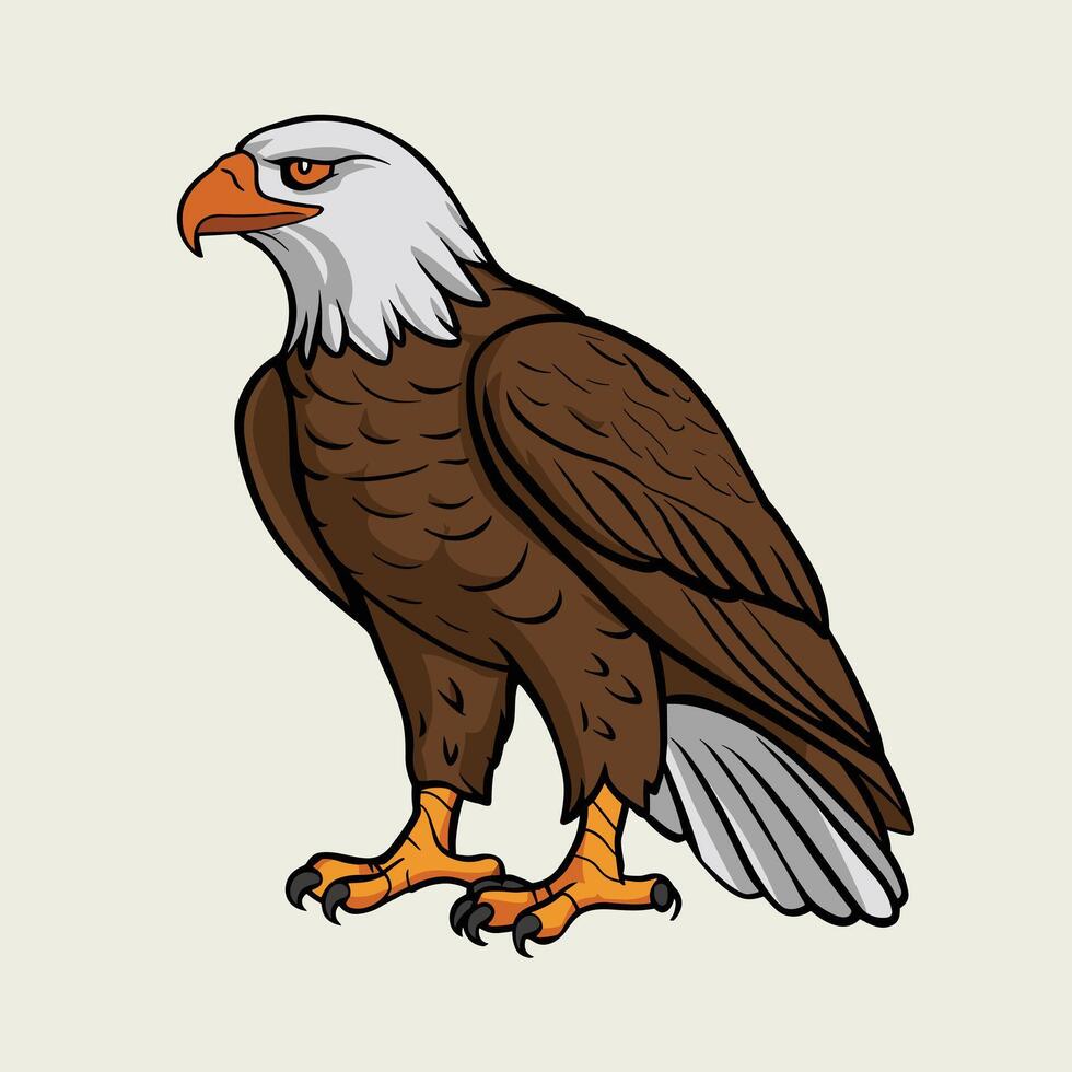 Eagle bird isolated flat illustration vector