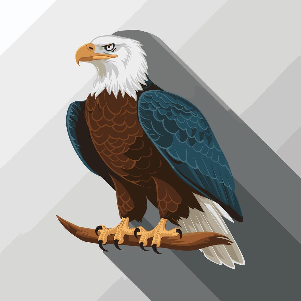 Eagle bird isolated flat illustration vector
