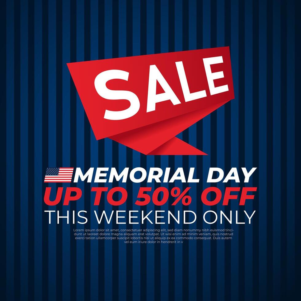 Memorial Day Sales Background illustration vector