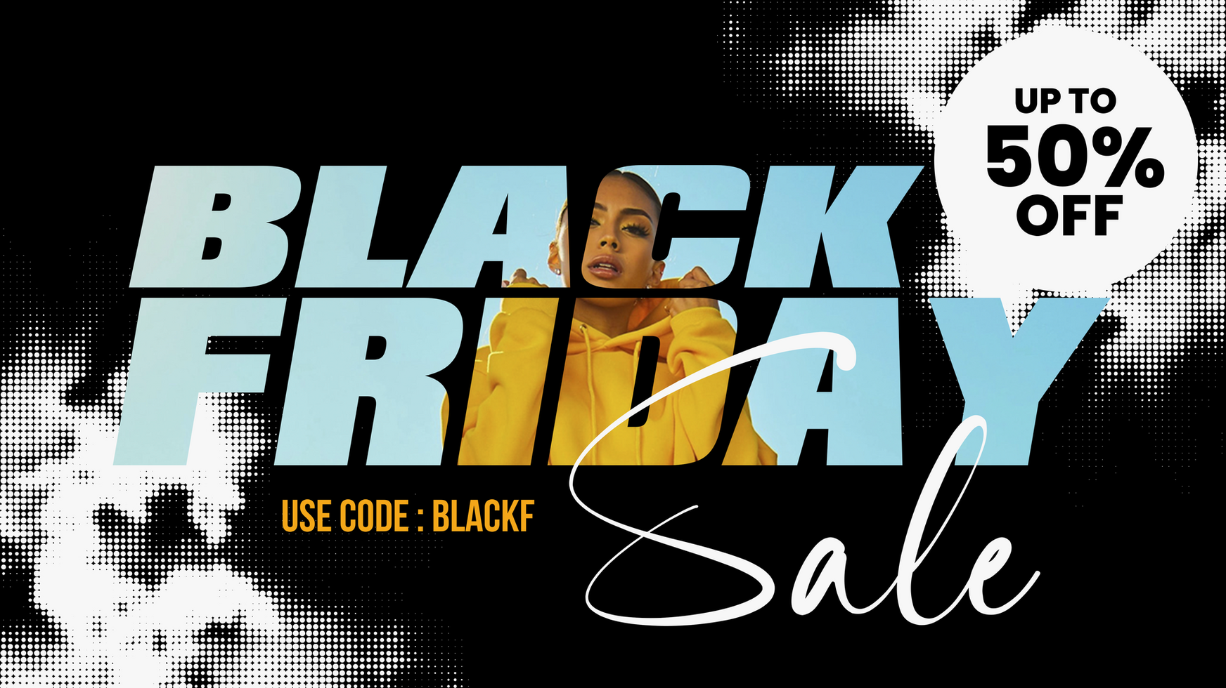 Black Friday Banner Social media with custom pictures psd