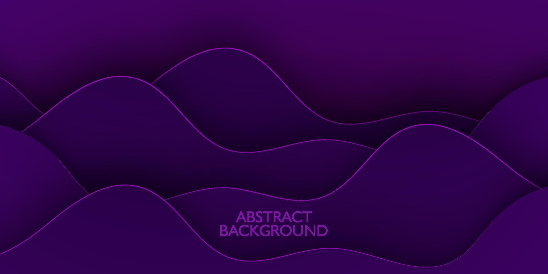 Modern abstract dark purple background with wave pattern and shadow. Realistic 3d wave background. Eps10 vector