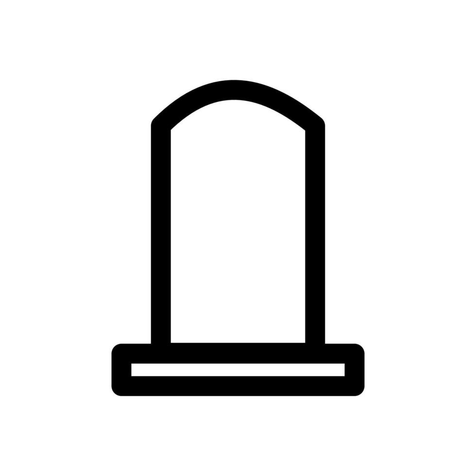 lápida sepulcral icono en un blanco antecedentes vector