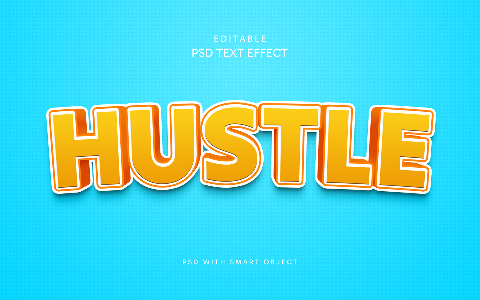 Hustle Text Effect psd