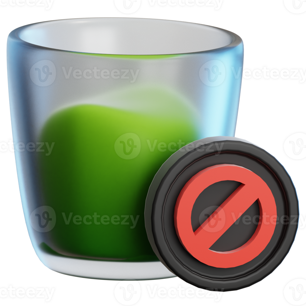 NO DRINK 3d Illustration for web, app, infographic, etc png