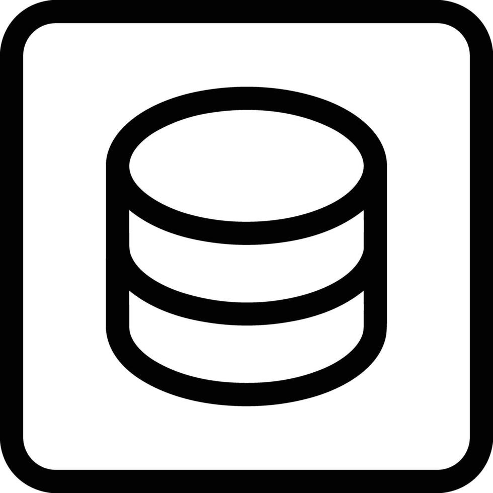 almacenamiento datos icono símbolo imagen para base de datos ilustración vector