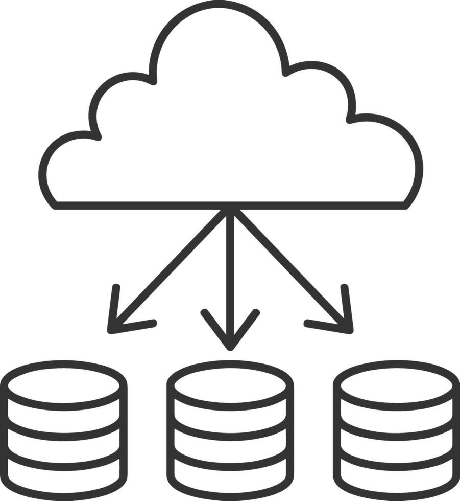 Storage data icon symbol image for database illustration vector