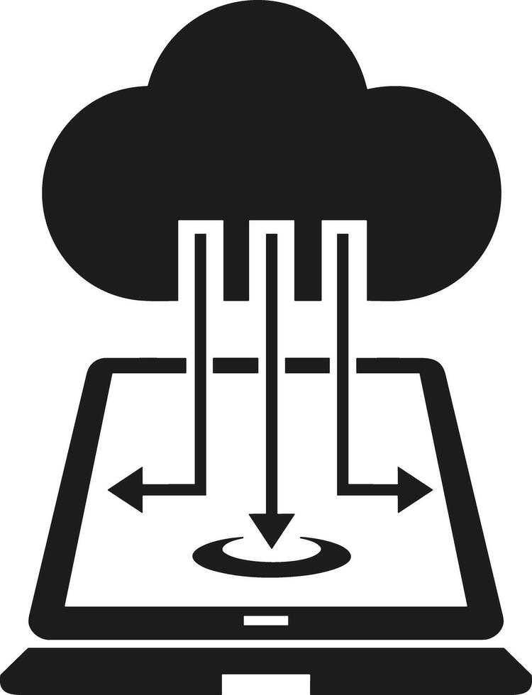 Cloud icon symbol image. Illustration of the hosting storage vector