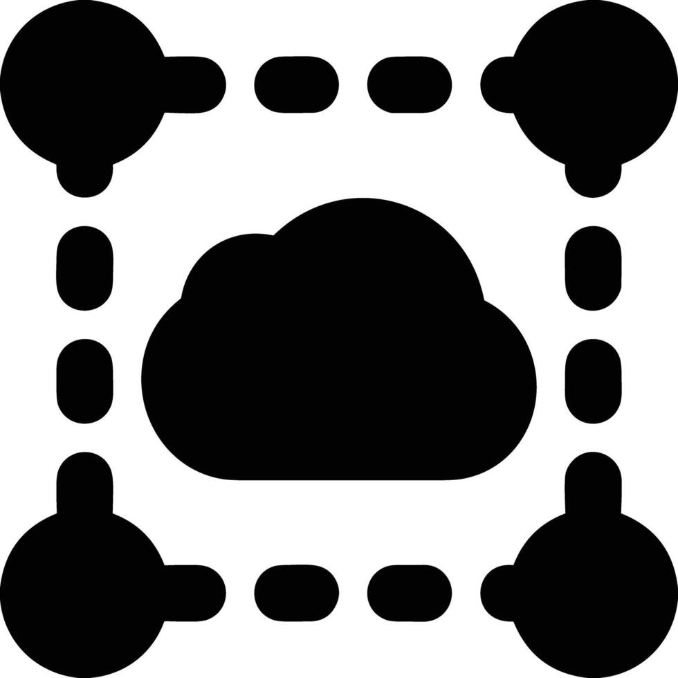 Cloud icon symbol image. Illustration of the hosting storage vector