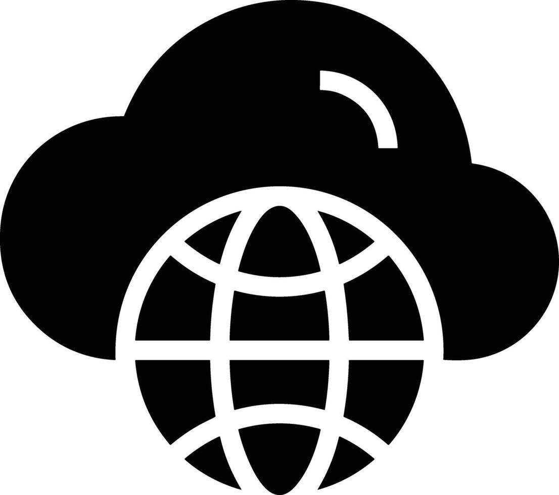 nube icono símbolo imagen. ilustración de el hospedaje almacenamiento vector