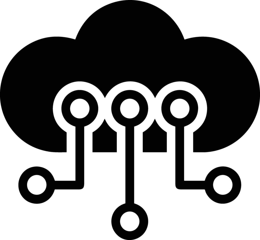 Cloud icon symbol image. Illustration of the hosting storage vector
