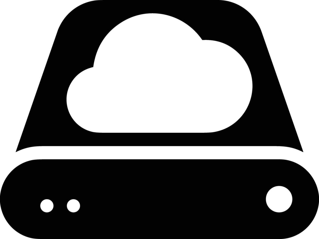 Cloud icon symbol image. Illustration of the hosting storage vector