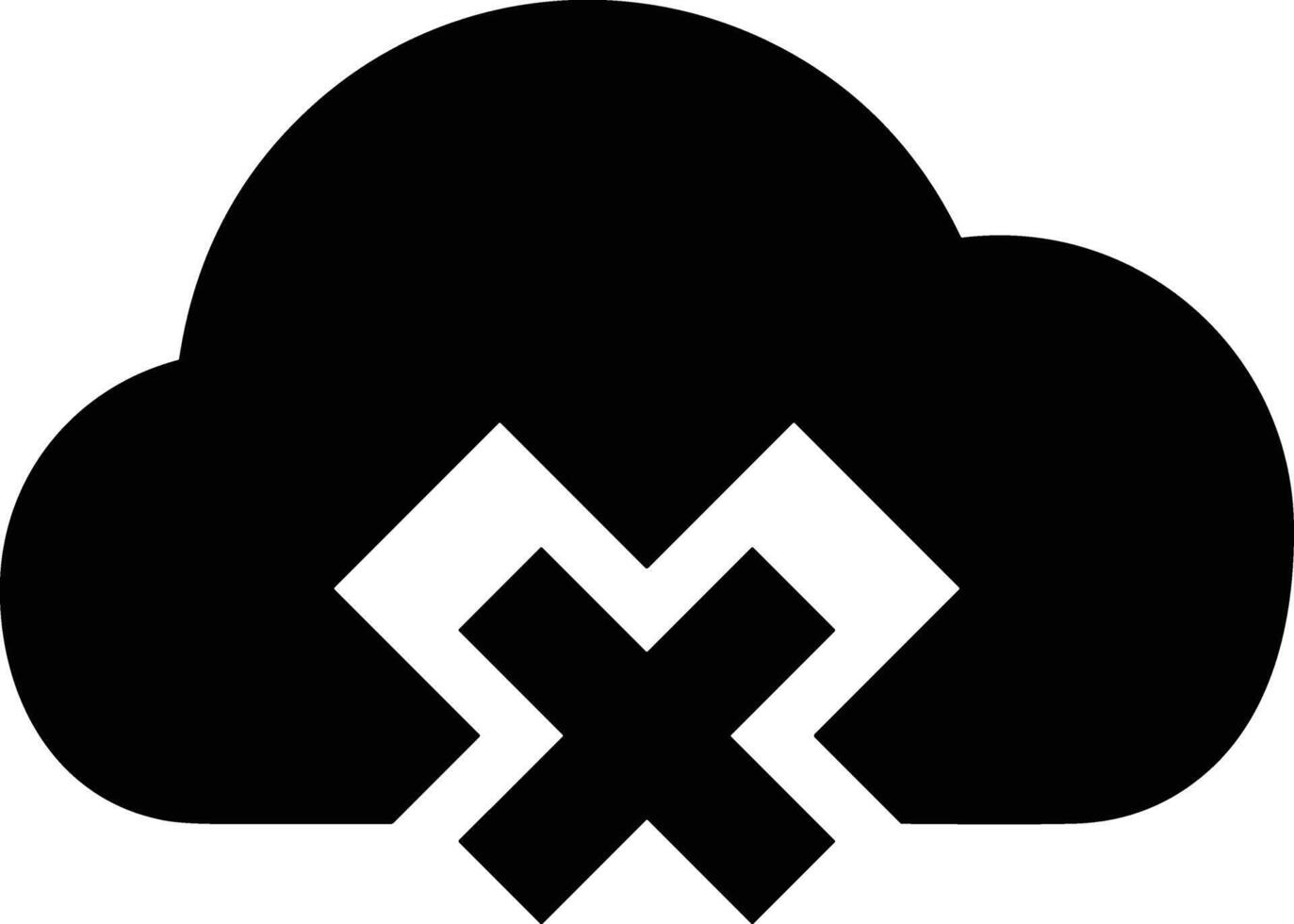 Cloud icon symbol image. Illustration of the hosting storage vector