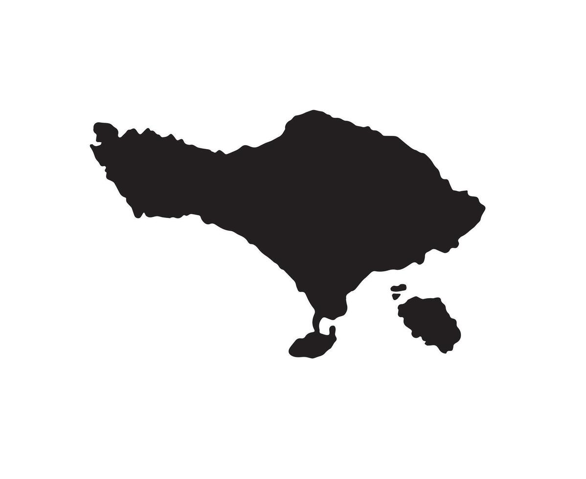 Bali island silhouette vector