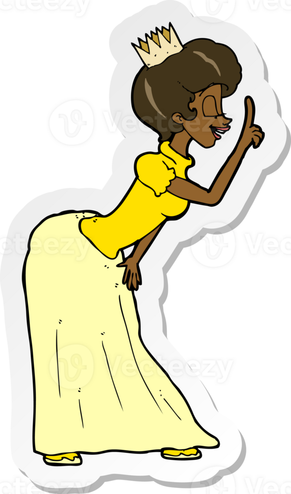 sticker of a cartoon princess png