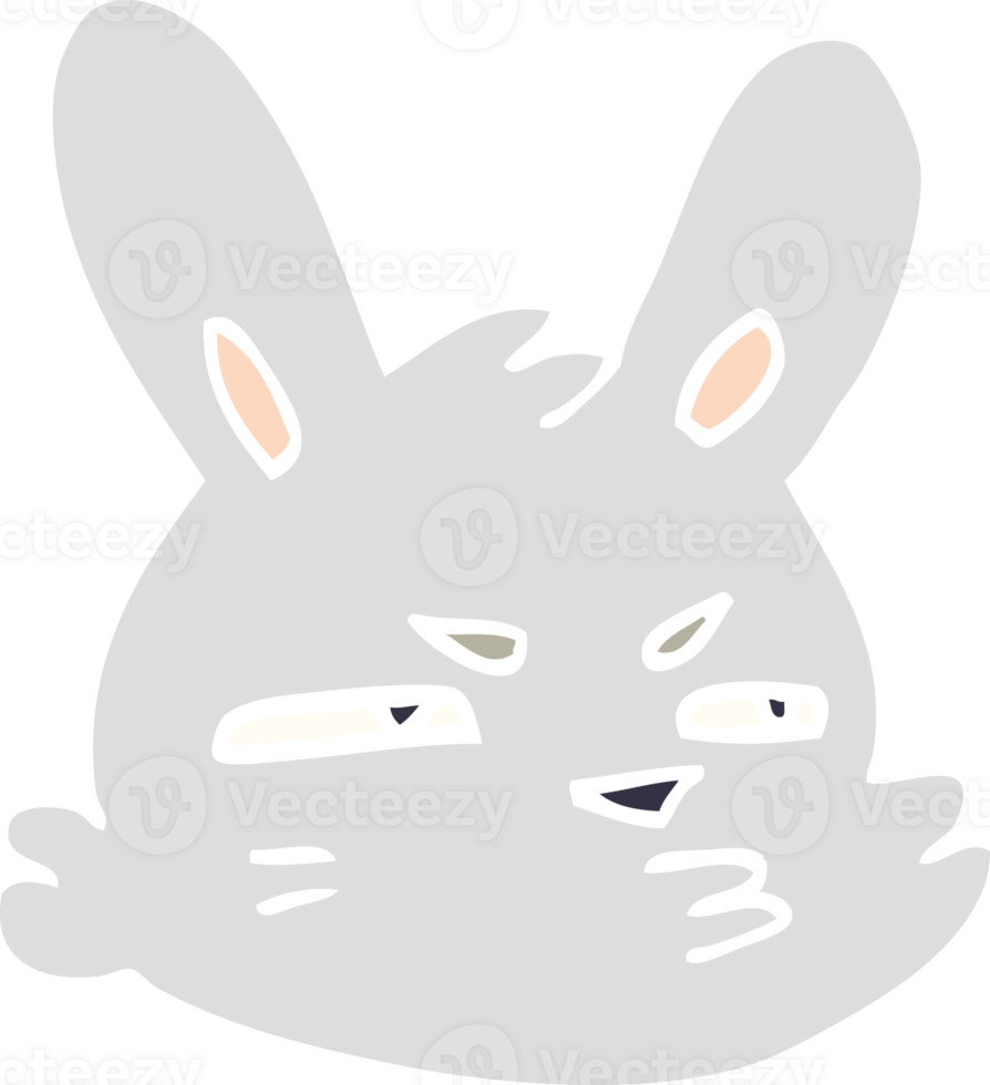 cartoon doodle moody rabbit png