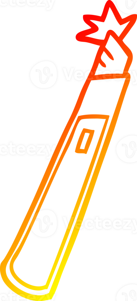 warm gradient line drawing of a cartoon craft knife png