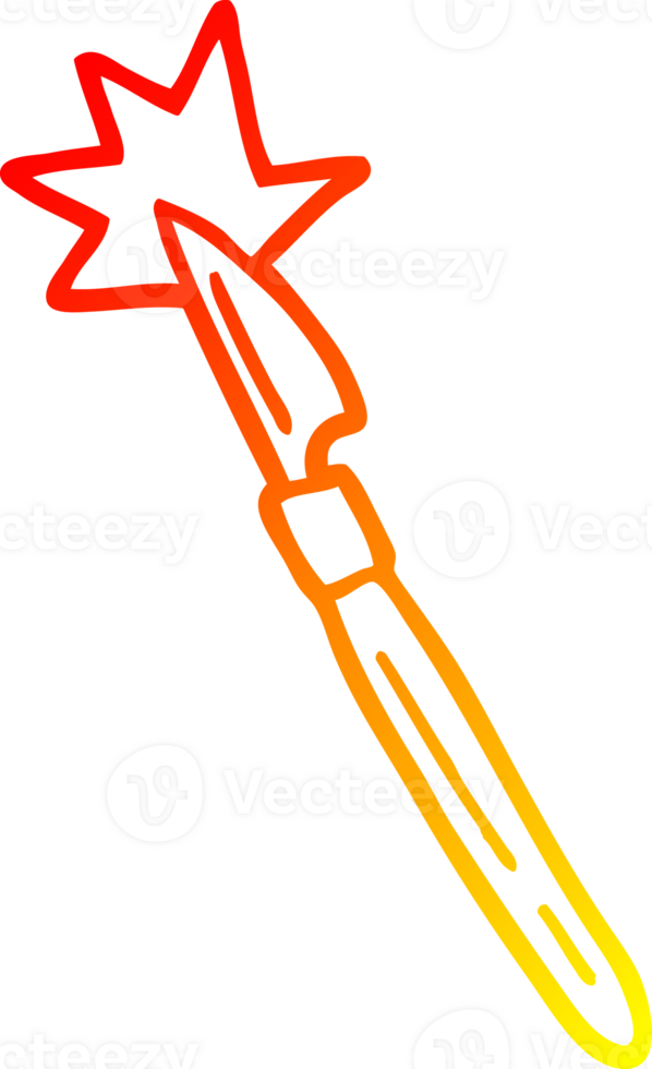 warm gradient line drawing of a cartoon scalpel png