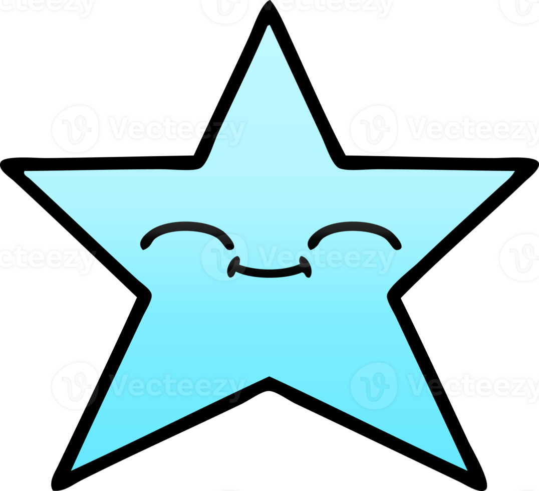 gradient shaded cartoon of a star fish png