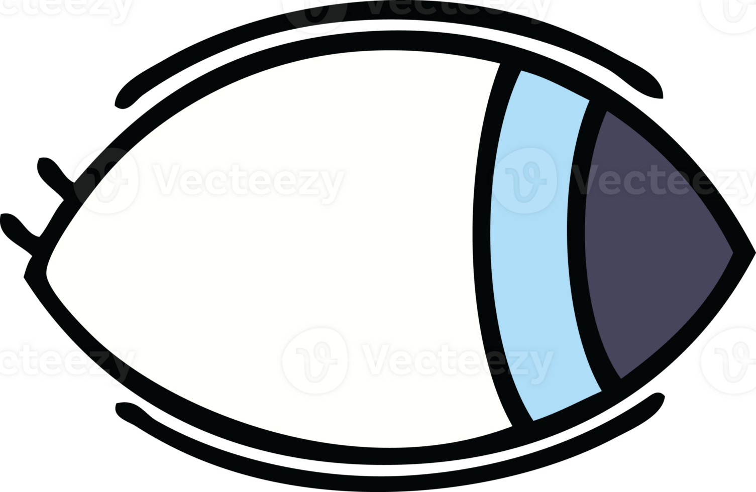 cute cartoon of a eye looking to one side png