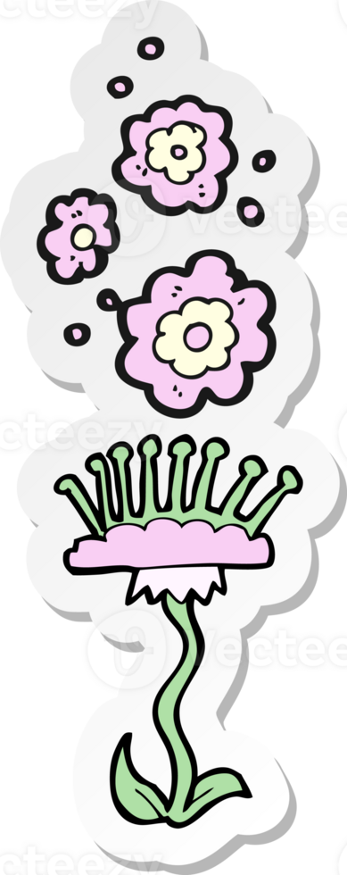 sticker of a cartoon perfumed flower png