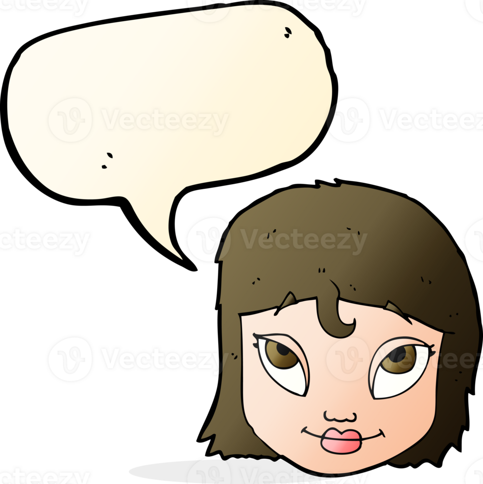 cartoon woman smiling with speech bubble png